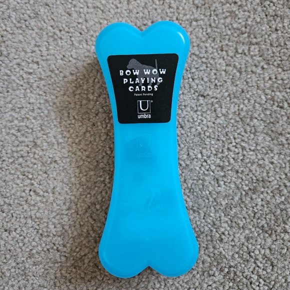 Other - Vintage Umbra BowWow Playing Cards -Dog Bone Shaped Cards in Blue Case- Full Set